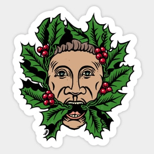 Christmas Green Man Sticker